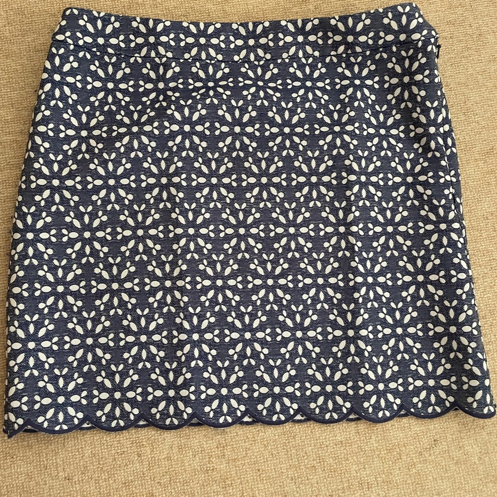 Brooks Brothers Floral Eyelet Skirt